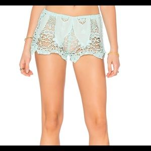 Revolve Eberjey Spirit Dancer Sammy Lace Crocheted Shorts Size S/M